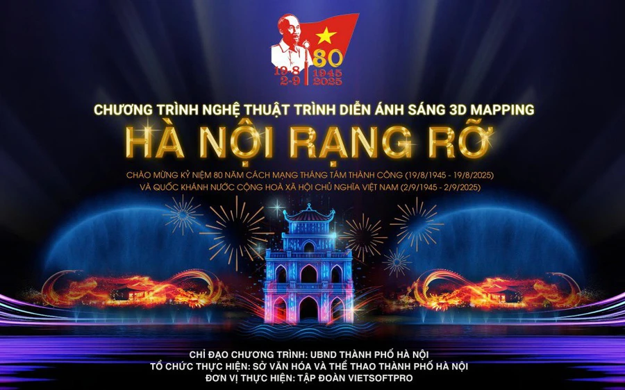 Thời gian, địa điểm chương trình nghệ thuật trình chiếu ánh sáng 3D Mapping