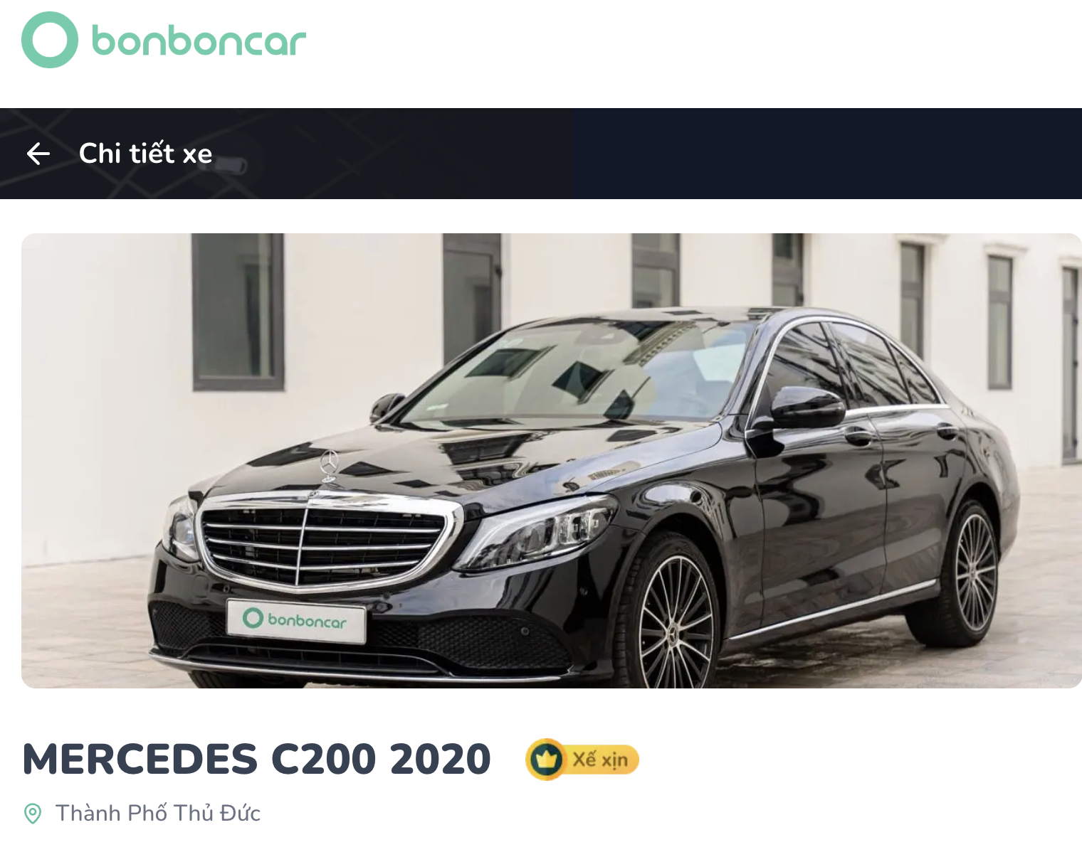 Thuê xe Mercedes C200 tự lái tại TP.HCM, giá hợp lý.