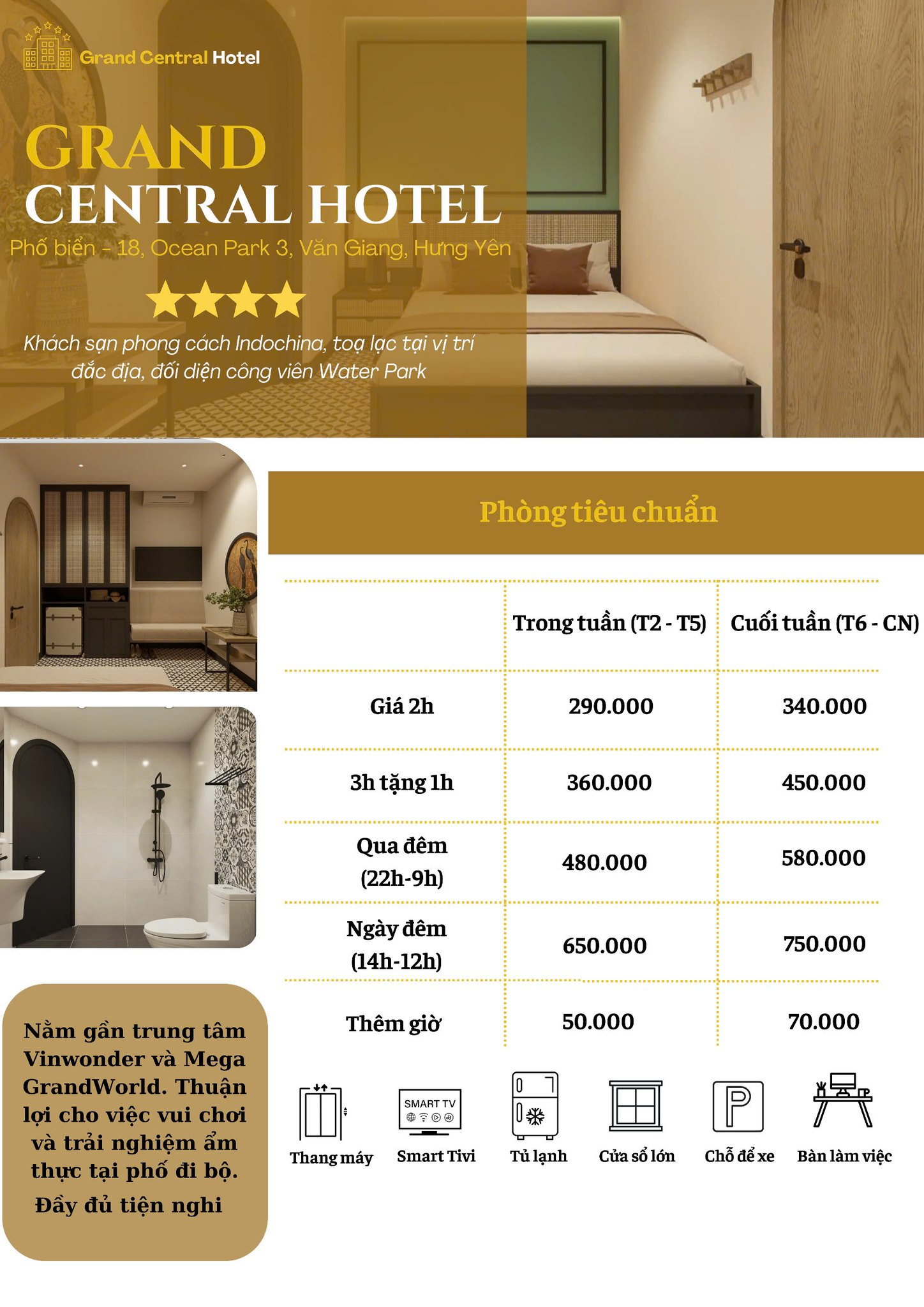 Grand Central Hotel – Vinhomes Ocean Park 3