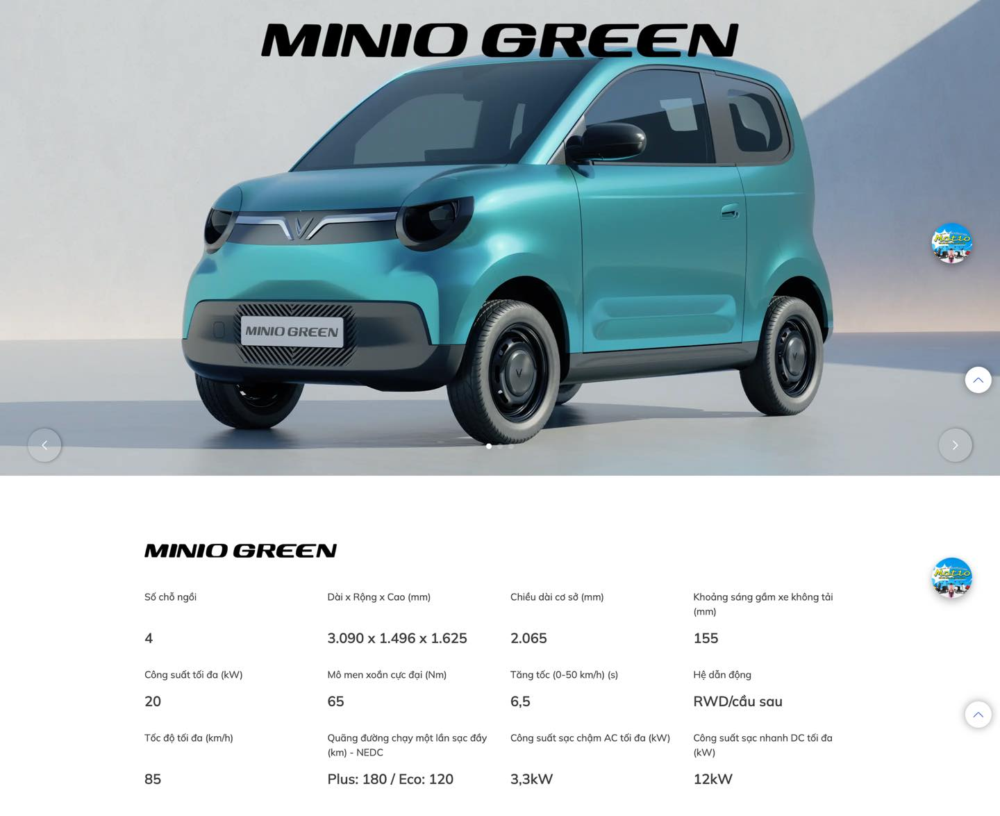 Động cơ pin VinFast Minio Green ra mắt 2025 210km.