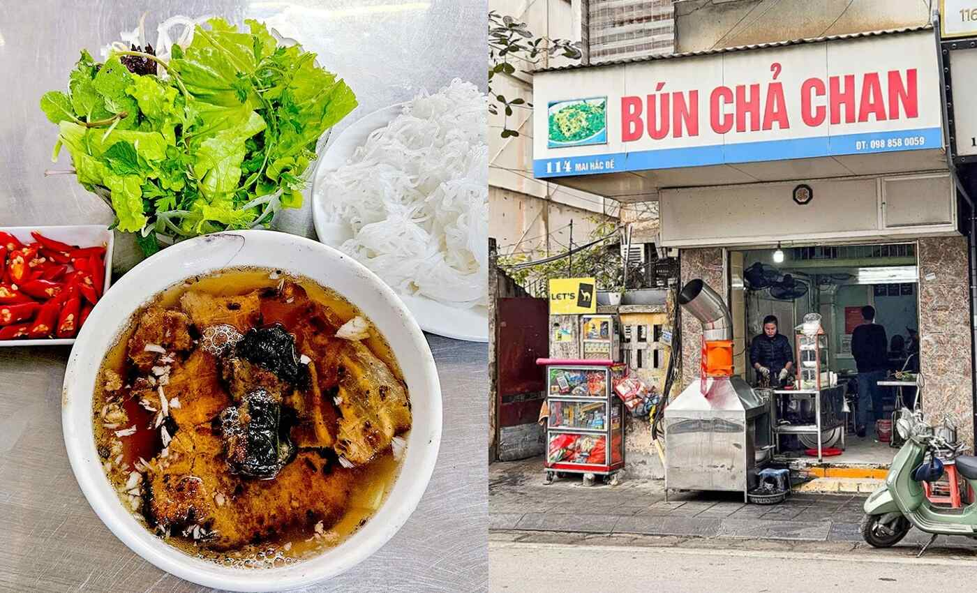 Bún chả chan đạt Bib Gourmand
