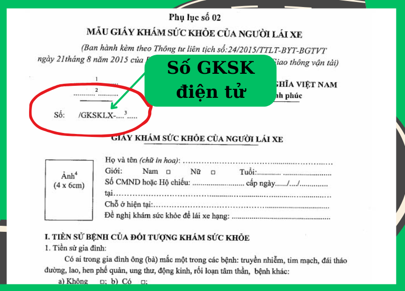 Hoàn thành Giấy Khám Sức Khỏe Điện tử
