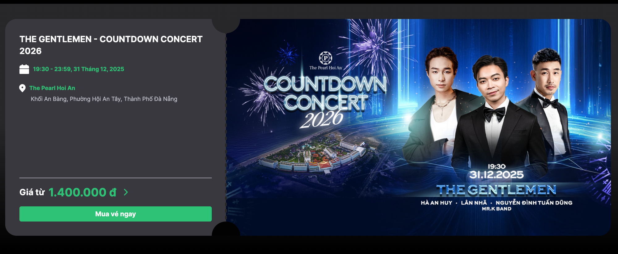The Gentlemen - Countdown Concert 2026 (Hội An - Đà Nẵng)