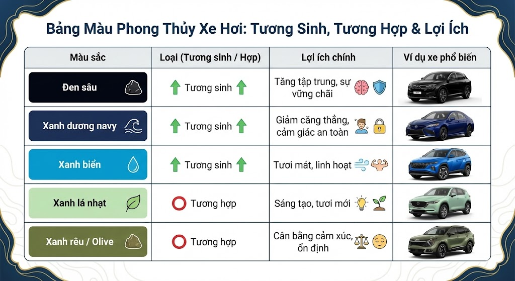 Màu Tương Hợp: Xanh Lá – Tăng Cường Sức Mạnh Bản Mệnh 