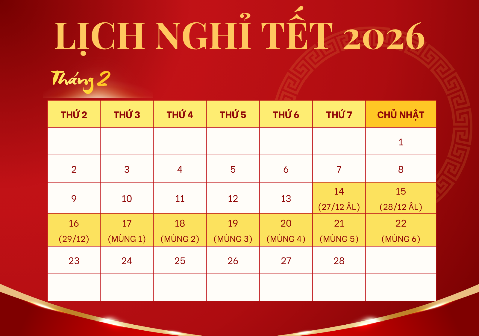 Lịch Nghỉ Tết Nguyên Đán 2026: 9 Ngày Nghỉ Dài Nhất Năm 