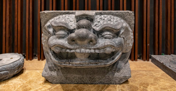 Tượng Sư Tử Đá chùa Bà Tấm được điêu khắc sống động, chân thật