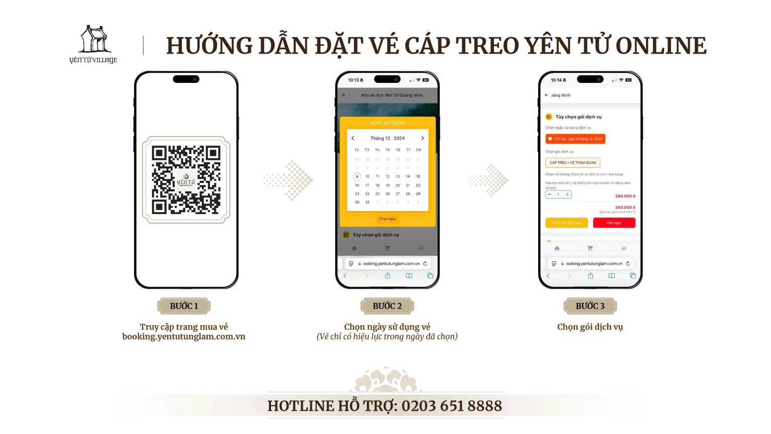 Hướng Dẫn Mua Vé Cáp Treo Yên Tử Online Từng Bước