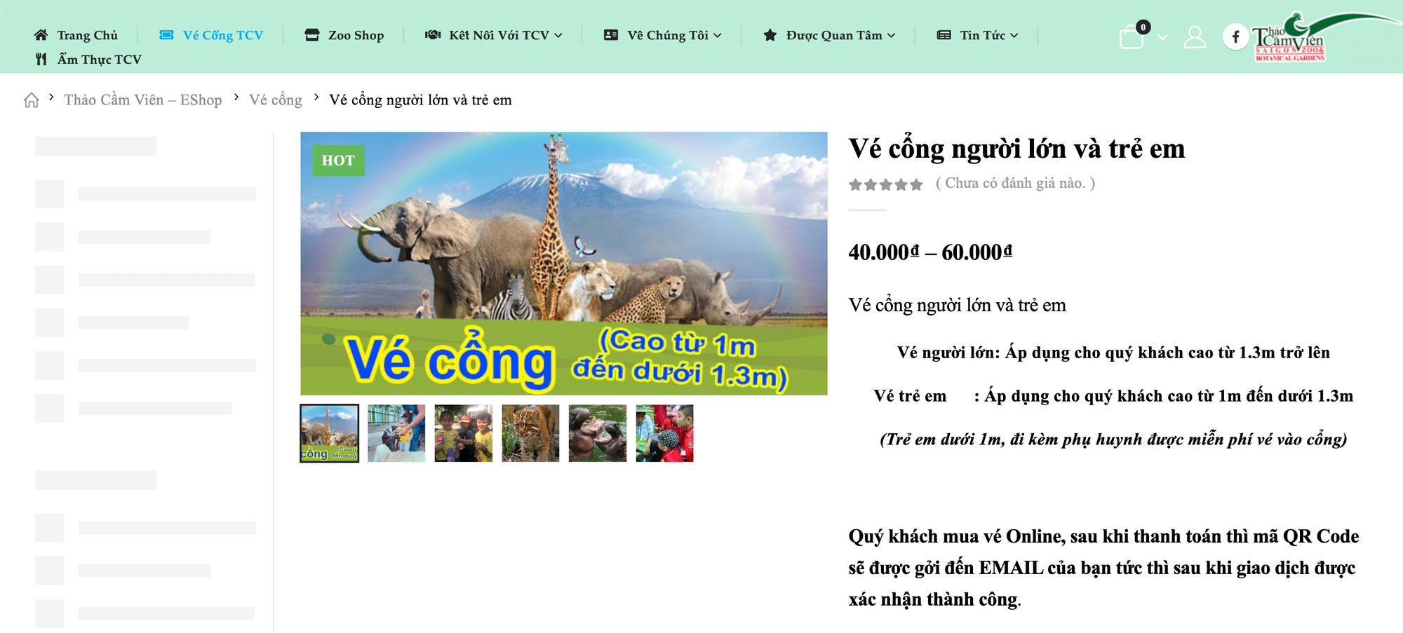 Mua vé Thảo Cầm Viên online qua website chính thức