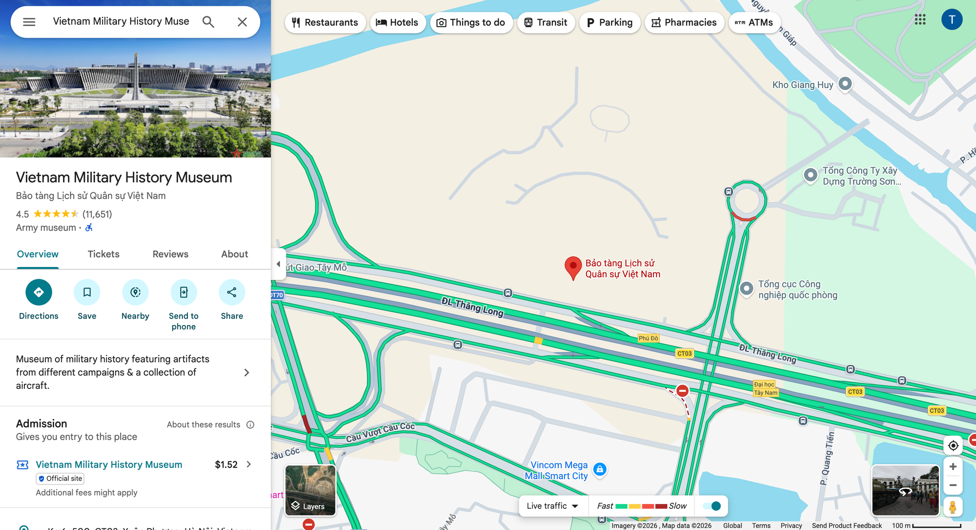 Địa Chỉ, Giá Vé, Thời Gian Mở Cửa Bảo Tàng Lịch Sử Quân Sự Việt Nam 2026