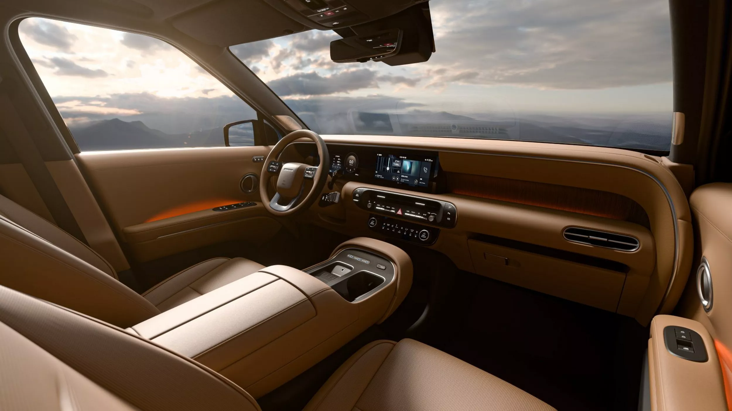 Nội thất sang trọng với màn hình cong 12.3 inch trên Hyundai Palisade 2026