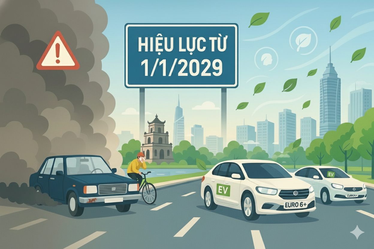 Lộ Trình Khí Thải Ô Tô Mới Tại Hà Nội & TP.HCM: Áp Dụng Từ 2028