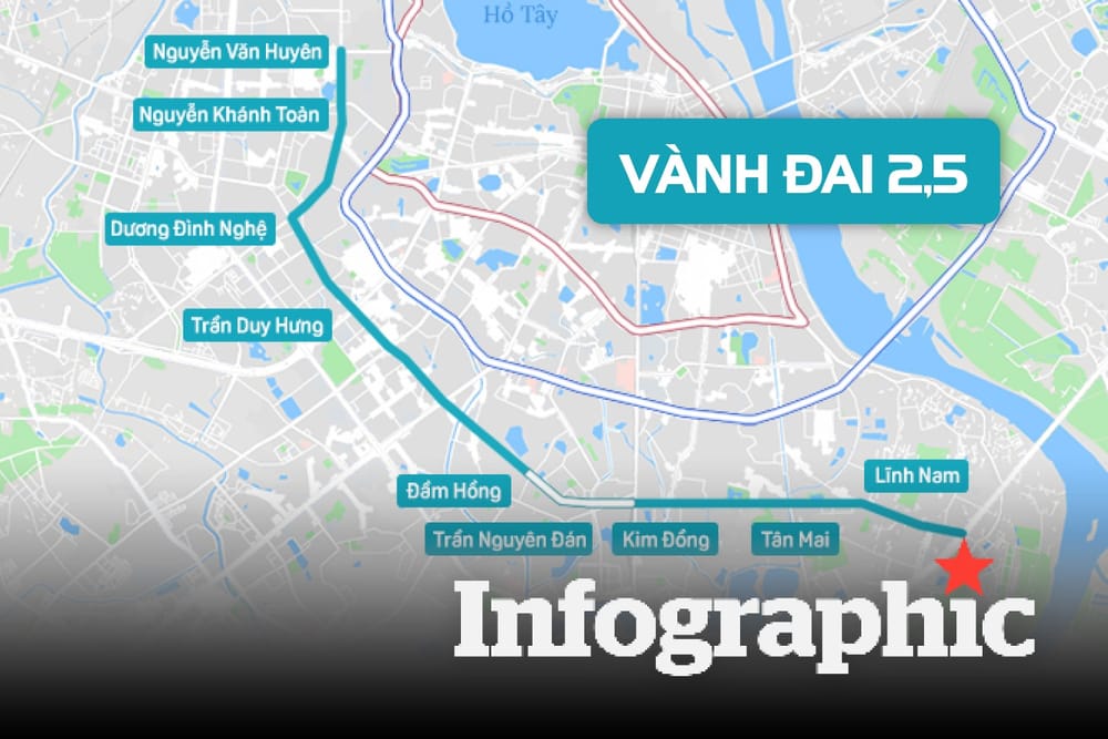 Hà Nội đặt mục tiêu hoàn thành đường Vành đai 2,5 trong năm 2026