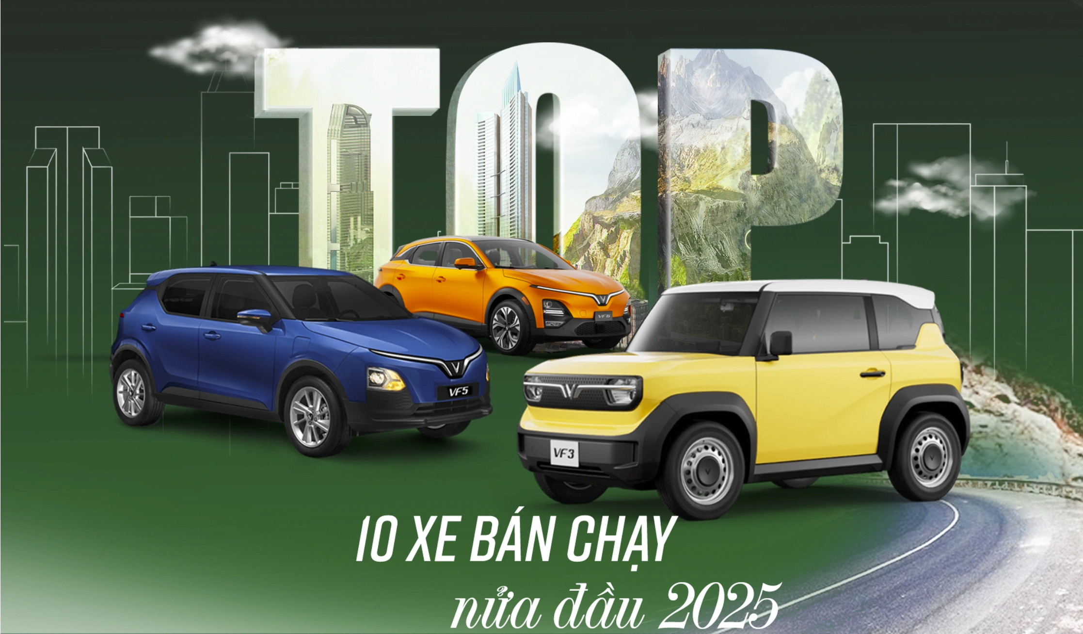 Top 10 Ô Tô Bán Chạy Nhất Việt Nam Nửa Đầu 2025: VinFast VF 3, Mitsubishi Xpander, Ford Ranger Dẫn Đầu
