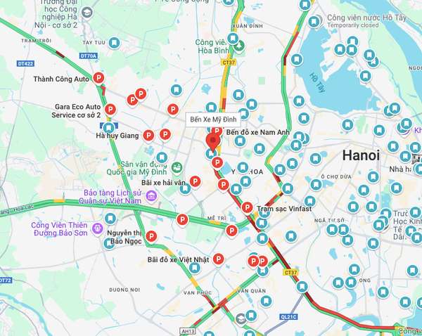 Bãi giữ xe ô tô 24/24 tại Hà Nội