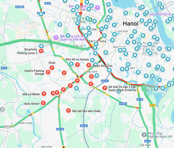 Bãi giữ xe ô tô 24/24 tại Hà Nội